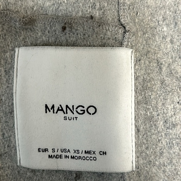 Mango Suit Grey Wool Blend Long Lined Jacket, size Small - Picture 10 of 12